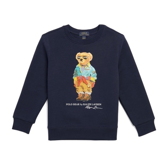 Polo Ralph Lauren Other - Ralph Lauren Polo Bear Boys Girls Navy Sweatshirt M (10/12) Like New